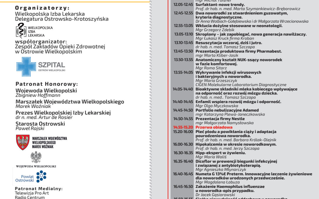 Zaproszenie Konferencja Neonatologia 24 maja 2019r.