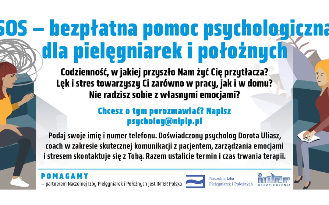 SOS – bezpłatna pomoc psychologiczna dla pielęgniarek i położnych
